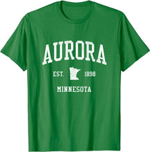 Aurora Minnesota MN T-Shirt Vintage Athletic Sports Design Tee