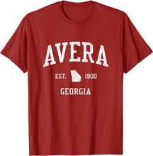 Avera Georgia GA T-Shirt Vintage Athletic Sports Design Tee