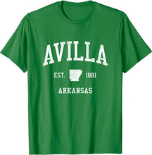 Avilla Arkansas AR T-Shirt Vintage Athletic Sports Design Tee