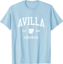 Avilla Arkansas AR T-Shirt Vintage Athletic Sports Design Tee