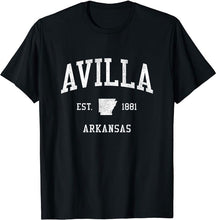 Avilla Arkansas AR T-Shirt Vintage Athletic Sports Design Tee