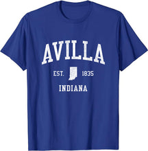 Avilla Indiana IN T-Shirt Vintage Athletic Sports Design Tee