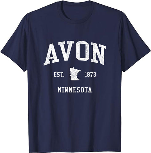 Avon Minnesota MN T-Shirt Vintage Athletic Sports Design Tee