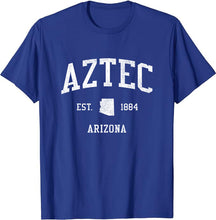 Aztec Arizona AZ T-Shirt Vintage Athletic Sports Design Tee