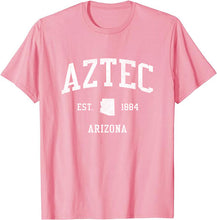 Aztec Arizona AZ T-Shirt Vintage Athletic Sports Design Tee