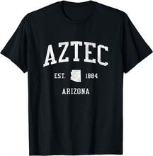 Aztec Arizona AZ T-Shirt Vintage Athletic Sports Design Tee