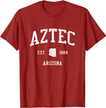 Aztec Arizona AZ T-Shirt Vintage Athletic Sports Design Tee