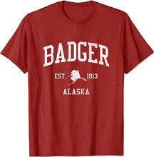 Badger Alaska AK T-Shirt Vintage Athletic Sports Design Tee