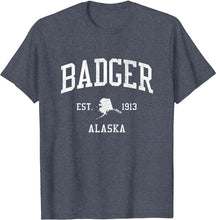 Badger Alaska AK T-Shirt Vintage Athletic Sports Design Tee