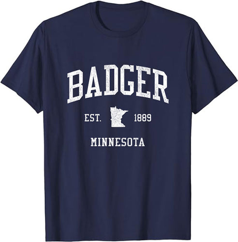 Badger Minnesota MN T-Shirt Vintage Athletic Sports Design Tee