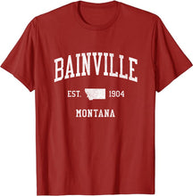 Bainville Montana MT T-Shirt Vintage Athletic Sports Design Tee