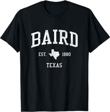 Baird Texas TX T-Shirt Vintage Athletic Sports Design Tee