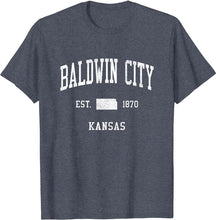 Baldwin City Kansas KS T-Shirt Vintage Athletic Sports Design Tee