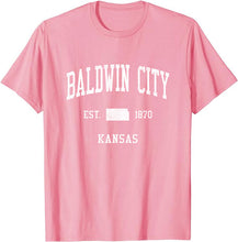 Baldwin City Kansas KS T-Shirt Vintage Athletic Sports Design Tee