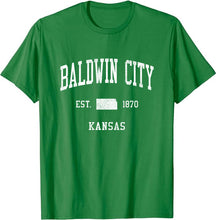 Baldwin City Kansas KS T-Shirt Vintage Athletic Sports Design Tee