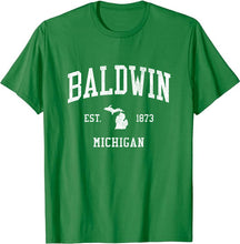 Baldwin Michigan MI T-Shirt Vintage Athletic Sports Design Tee