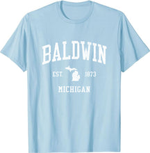 Baldwin Michigan MI T-Shirt Vintage Athletic Sports Design Tee