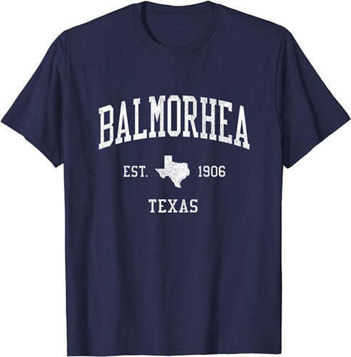 Balmorhea Texas TX T-Shirt Vintage Athletic Sports Design Tee