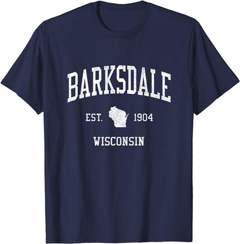 Barksdale Wisconsin WI T-Shirt Vintage Athletic Sports Design Tee