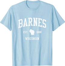 Barnes Wisconsin WI T-Shirt Vintage Athletic Sports Design Tee