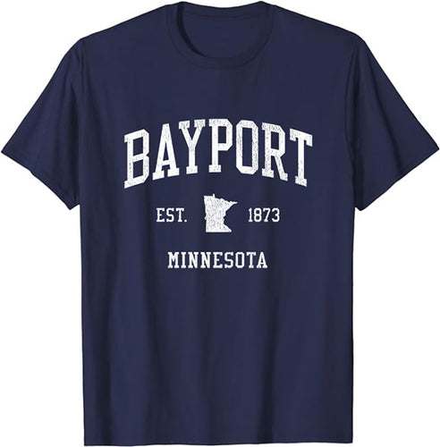 Bayport Minnesota MN T-Shirt Vintage Athletic Sports Design Tee