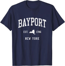 Bayport New York NY T-Shirt Vintage Athletic Sports Design Tee