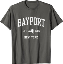 Bayport New York NY T-Shirt Vintage Athletic Sports Design Tee