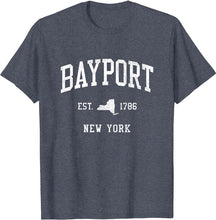 Bayport New York NY T-Shirt Vintage Athletic Sports Design Tee