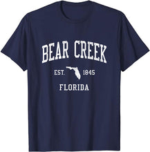 Bear Creek Florida FL T-Shirt Vintage Athletic Sports Design Tee