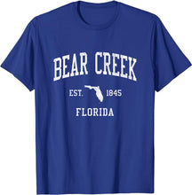 Bear Creek Florida FL T-Shirt Vintage Athletic Sports Design Tee