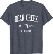 Bear Creek Florida FL T-Shirt Vintage Athletic Sports Design Tee