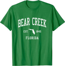 Bear Creek Florida FL T-Shirt Vintage Athletic Sports Design Tee