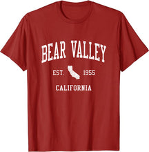 Bear Valley California CA T-Shirt Vintage Athletic Sports Design Tee