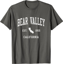 Bear Valley California CA T-Shirt Vintage Athletic Sports Design Tee