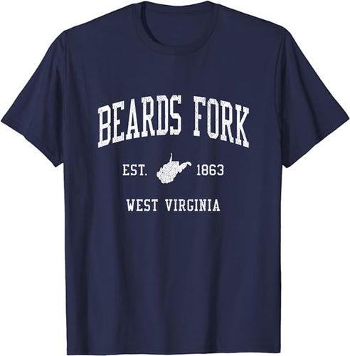 Beards Fork West Virginia WV Vintage Athletic Sports Design T-Shirt JS01