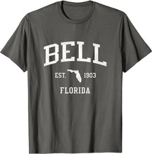 Bell Florida FL T-Shirt Vintage Athletic Sports Design Tee