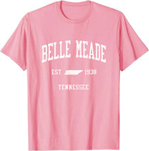 Belle Meade Tennessee TN T-Shirt Vintage Athletic Sports Design Tee