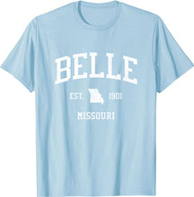 Belle Missouri MO T-Shirt Vintage Athletic Sports Design Tee