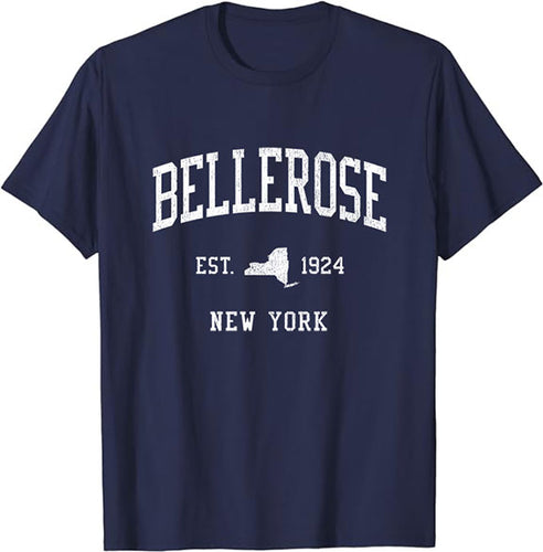 Bellerose New York NY T-Shirt Vintage Athletic Sports Design Tee