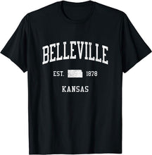 Belleville Kansas KS T-Shirt Vintage Athletic Sports Design Tee