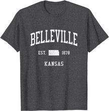 Belleville Kansas KS T-Shirt Vintage Athletic Sports Design Tee