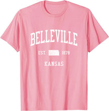 Belleville Kansas KS T-Shirt Vintage Athletic Sports Design Tee