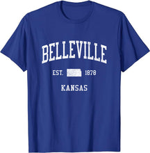 Belleville Kansas KS T-Shirt Vintage Athletic Sports Design Tee