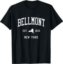 Bellmont New York NY T-Shirt Vintage Athletic Sports Design Tee
