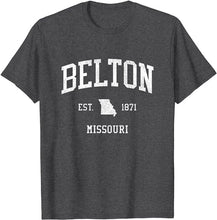 Belton Missouri MO T-Shirt Vintage Athletic Sports Design Tee