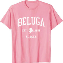 Beluga Alaska AK T-Shirt Vintage Athletic Sports Design Tee