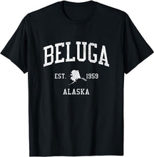Beluga Alaska AK T-Shirt Vintage Athletic Sports Design Tee