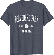 Belvedere Park Georgia GA T-Shirt Vintage Athletic Sports Design Tee