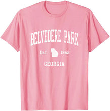 Belvedere Park Georgia GA T-Shirt Vintage Athletic Sports Design Tee