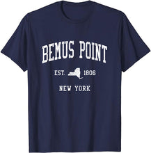 Bemus Point New York NY T-Shirt Vintage Athletic Sports Design Tee